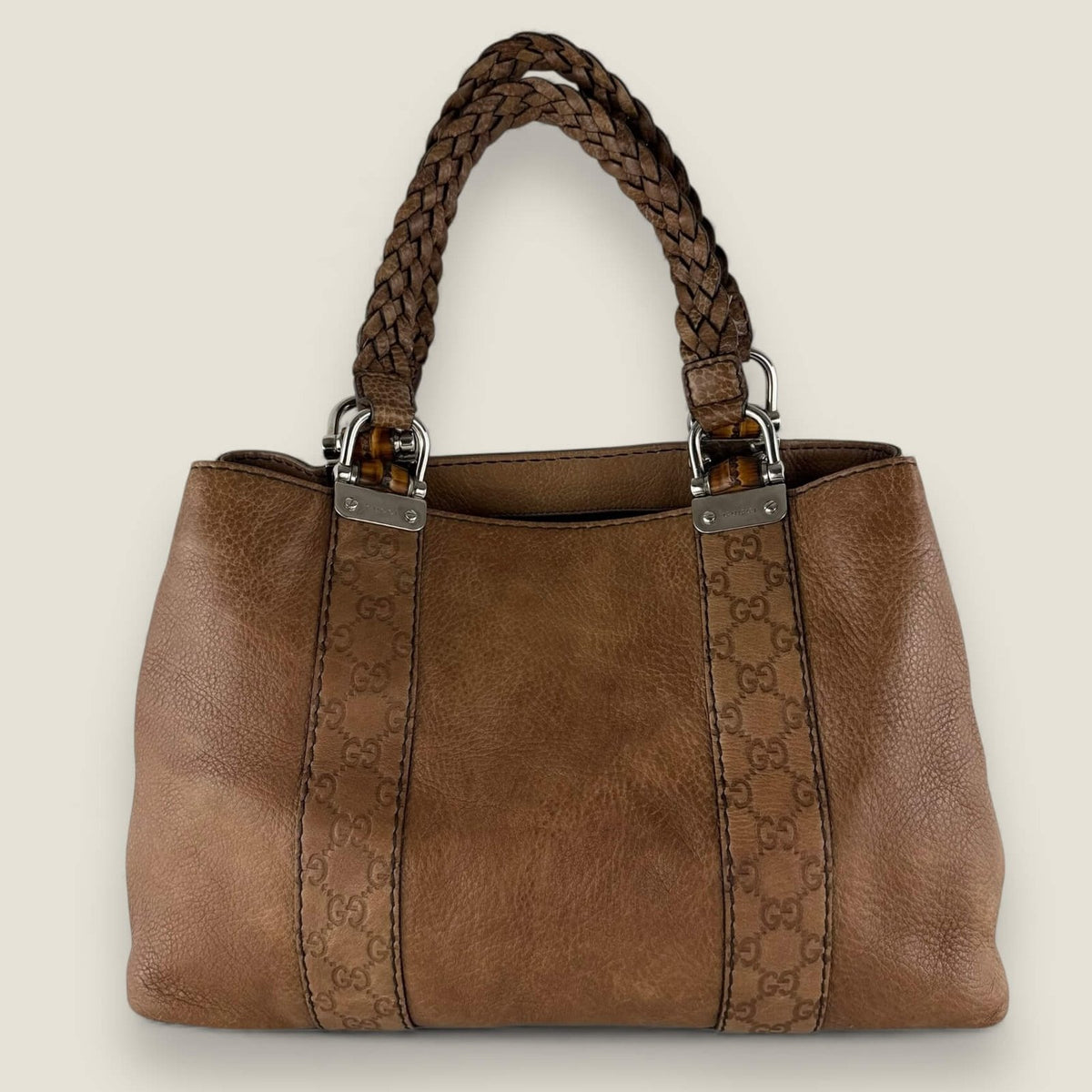 pre-owned Gucci leather Bamboo Libeccio